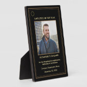 Plaque Photo Employé De L'Année Photo Gold Custom Awards (Côté)