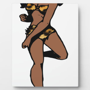 Plaque Photo empreinte de léopard africain pin up