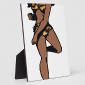 Plaque Photo empreinte de léopard africain pin up (Côté)