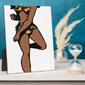 Plaque Photo empreinte de léopard africain pin up (Côté)