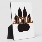 Plaque Photo Empreinte de patte d'animal noir (Côté)
