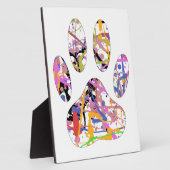 Plaque Photo Empreinte de patte de chien de peinture (Côté)