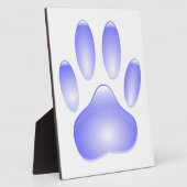 Plaque Photo Empreinte de patte de chien de verre (Côté)