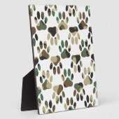 Plaque Photo Empreinte de patte de chien Motif Camo (Côté)