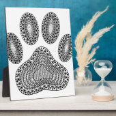 Plaque Photo Empreinte de patte d'encre Abstrait (Côté)