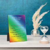 Plaque Photo Empreinte du poème de Dieu (Côté)