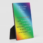 Plaque Photo Empreinte du poème de Dieu (Côté)