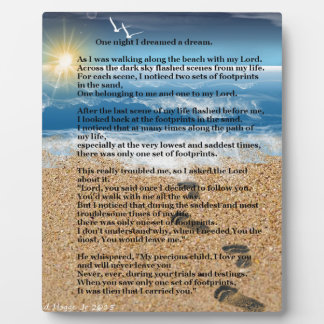 Plaque Photo Empreintes dans le sable