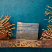 Plaque Photo Empreintes dans le Sable (Côté)