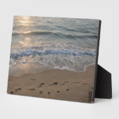 Plaque Photo Empreintes dans le Sable (Côté)