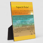 Plaque Photo Empreintes dans le sable (Côté)