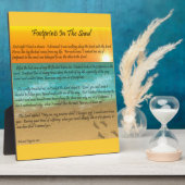 Plaque Photo Empreintes dans le sable (Côté)