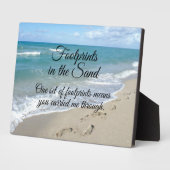 Plaque Photo Empreintes dans le Sable Inspirational Christian (Côté)
