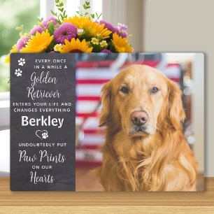 Plaque Photo Empreintes de Pattes Coeur Animal de Compagnie Chi