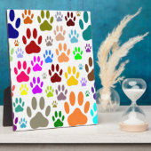 Plaque Photo Empreintes de pattes de chiens partout (Côté)