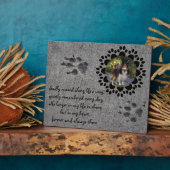 Plaque Photo Empreintes de pattes et photo (Côté)