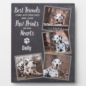 Plaque Photo Empreintes de pattes Heart Photo Collage Dog Pet M (Devant)