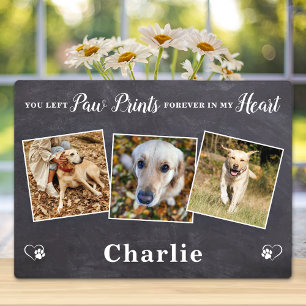 Plaque Photo Empreintes de pattes Personnalisé 3 Photo Dog Pet