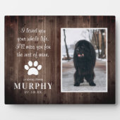 Plaque Photo Empreintes de pattes rustiques Personnalisé Pet Ph (Devant)