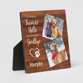 Plaque Photo Empreintes de pattes rustiques Personnalisé Pet Ph (Recto)