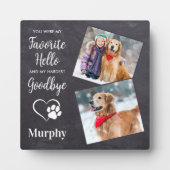 Plaque Photo Empreintes de pattes rustiques Personnalisé Pet Ph (Devant)