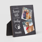 Plaque Photo Empreintes de pattes rustiques Personnalisé Pet Ph (Recto)