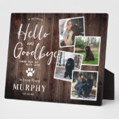 Plaque Photo Empreintes de pattes rustiques Personnalisé Pet Ph (Côté)