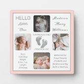 Plaque Photo Empreintes photos multiples Blush garde-naissance (Devant)