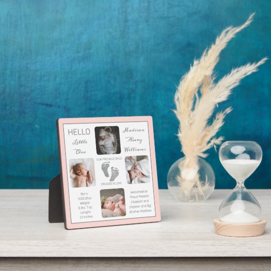 Plaque Photo Empreintes photos multiples Blush garde-naissance (Insitu)