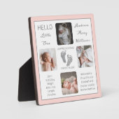 Plaque Photo Empreintes photos multiples Blush garde-naissance (Recto)