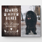 Plaque Photo Empreintes Rurales Personnalisées Photo de Mémoria (Devant)