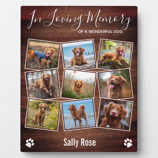 Plaque Photo Empreintes Rustiques En Mémoire Aimée Monument Com (Devant)