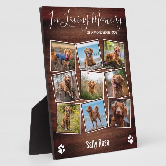 Plaque Photo Empreintes Rustiques En Mémoire Aimée Monument Com (Côté)