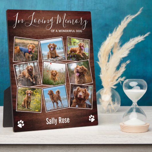 Plaque Photo Empreintes Rustiques En Mémoire Aimée Monument Com (Côté)