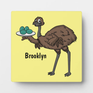 Plaque Photo Emu avec dessin animé d'oeufs