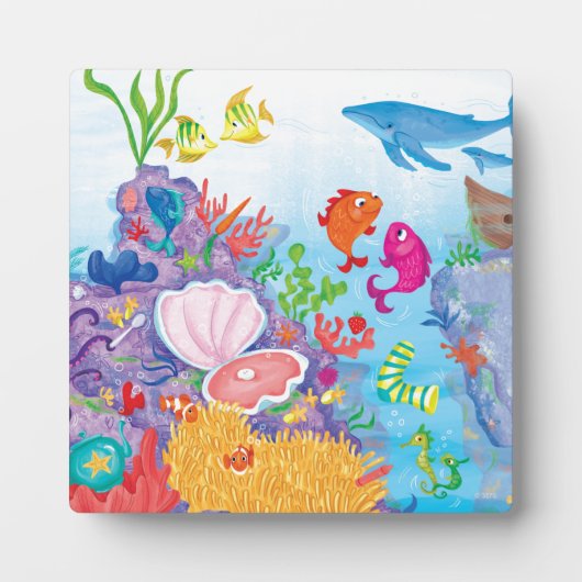 Plaque Photo En Bas Dans L'Océan (Devant)