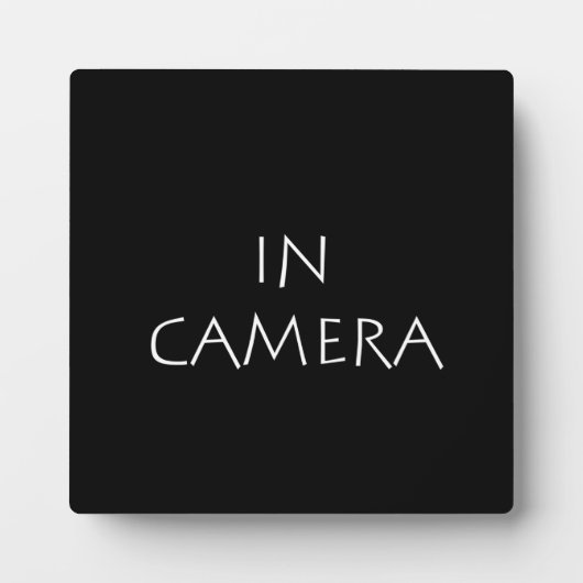 Plaque Photo En caméra (Devant)