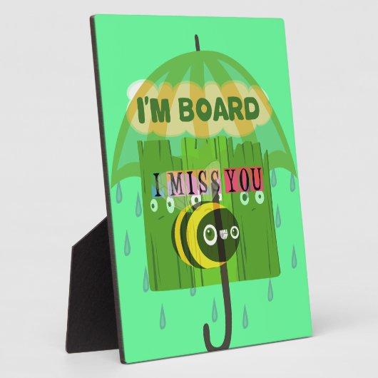 Plaque Photo En gros, tu me manques (Côté)