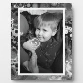 Plaque photo en marbre noir et blanc Faux (Devant)