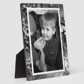 Plaque photo en marbre noir et blanc Faux (Côté)