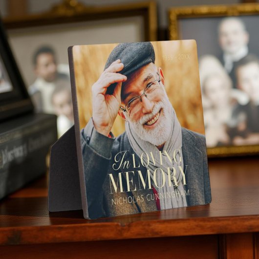 Plaque Photo En Mémoire Affectueuse Photo Mémorial Élégant Mode