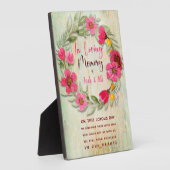 Plaque Photo En Mémoire Aimante Couronne Rose Verte Panneau Per (Côté)