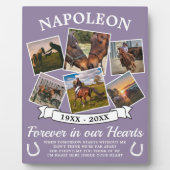 Plaque Photo En Mémoire Amoureuse Cheval violet (Devant)