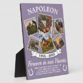 Plaque Photo En Mémoire Amoureuse Cheval violet (Côté)