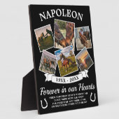 Plaque Photo En Mémoire Cheval (Côté)