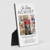 Plaque Photo En mémoire d'amour Mémorial noir et blanc de 7 pho (Côté)