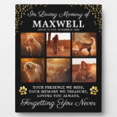 Plaque Photo En Mémoire de Chien (Devant)