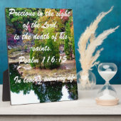 Plaque Photo En mémoire du psaume 116:15 (Côté)