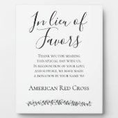 Plaque Photo En remplacement de faveurs Dons à un Mariage de bi (Devant)