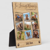 Plaque Photo En souvenir affectueux Collage photo de chien Mémo (Côté)